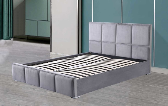El hotel 0.355m3 tapizó la cama de plataforma con almacenamiento