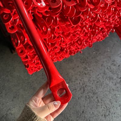 Abrazaderas cruzadas para andamios de acero galvanizado rojo de 20MM